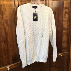 Roundtree & Yorke sweater, size XL, NWT, raised knit, light weight, cotton